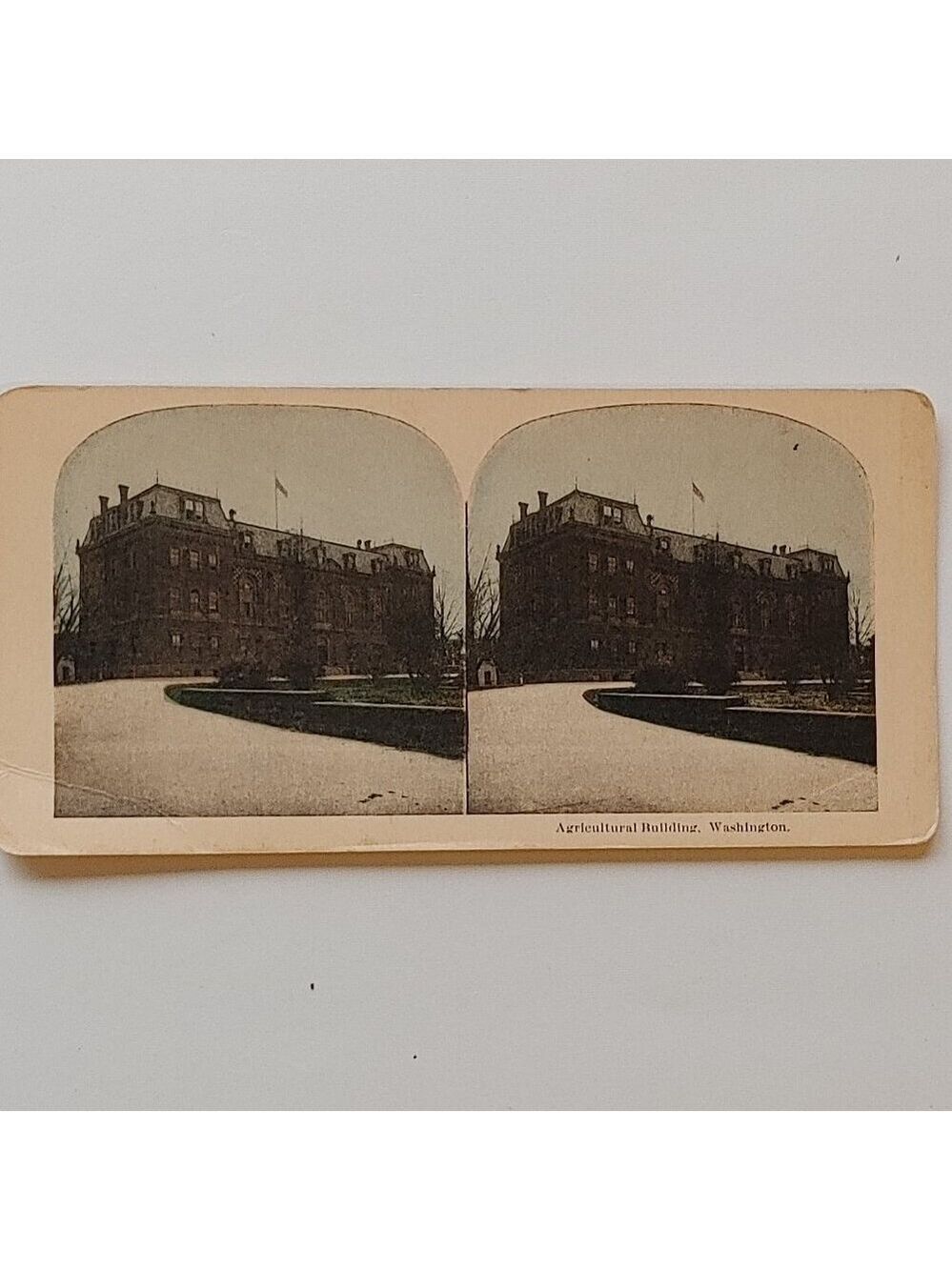 Antique STEREOGRAPH CARD Agricultural Building, Washington